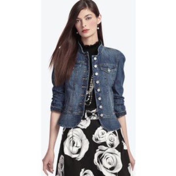 white house black market jean jacket